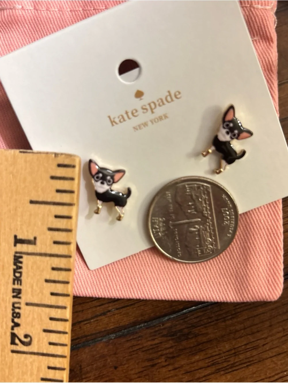 Kate Spade New York Chihuahua Dog Stud Enamel